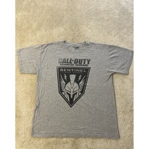 Call Of Duty Advanced Warfare Tee Shirt Mens Large Gray Sentinel Task Force